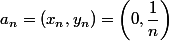 a_n=(x_n,y_n)=\left(0, \dfrac{1}{n}\right)